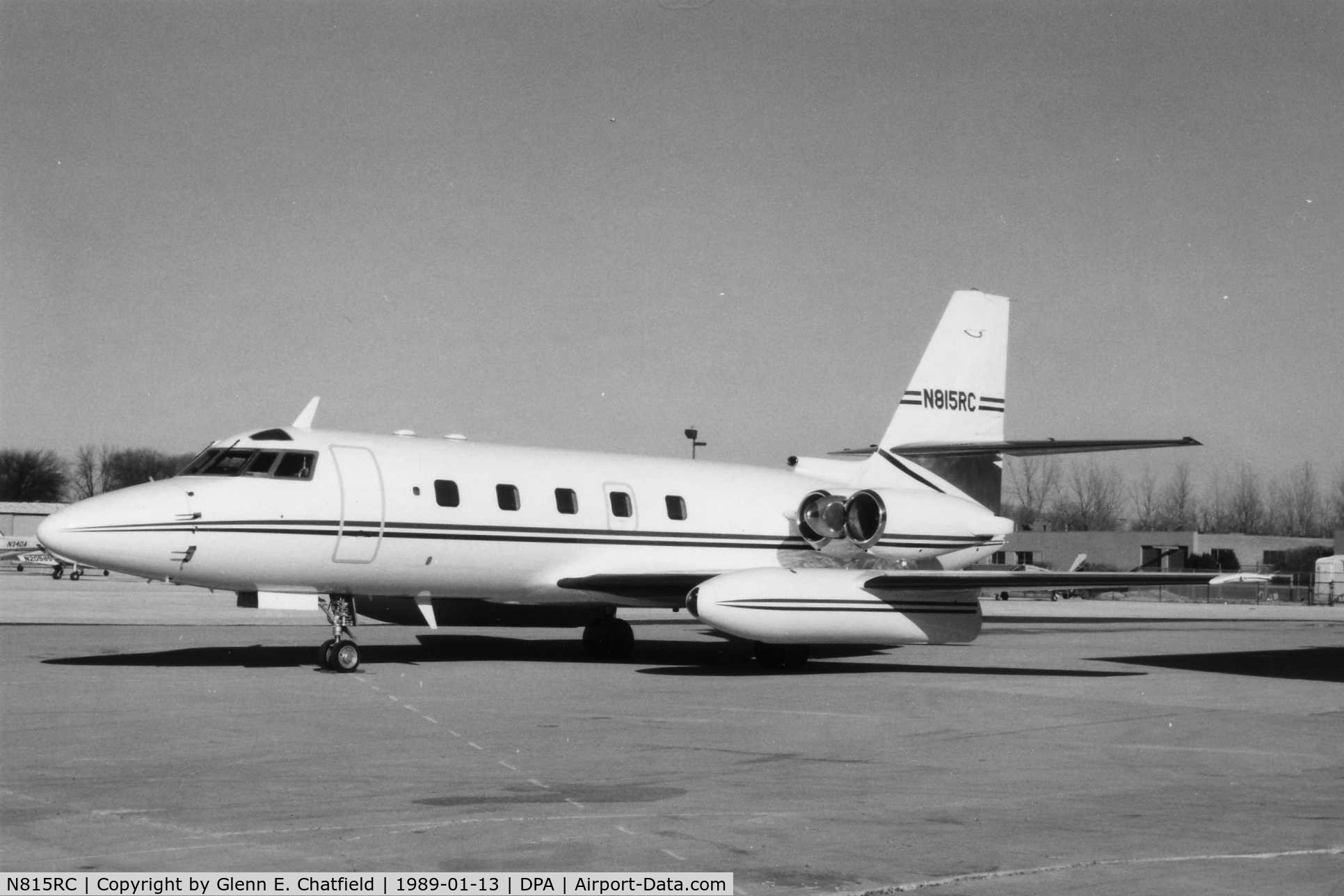 N815RC, 1978 Lockheed L-1329-25 Jetstar II C/N 5226, Photo taken for aircraft recognition training.  Jetstar L329.  It was a pretty one