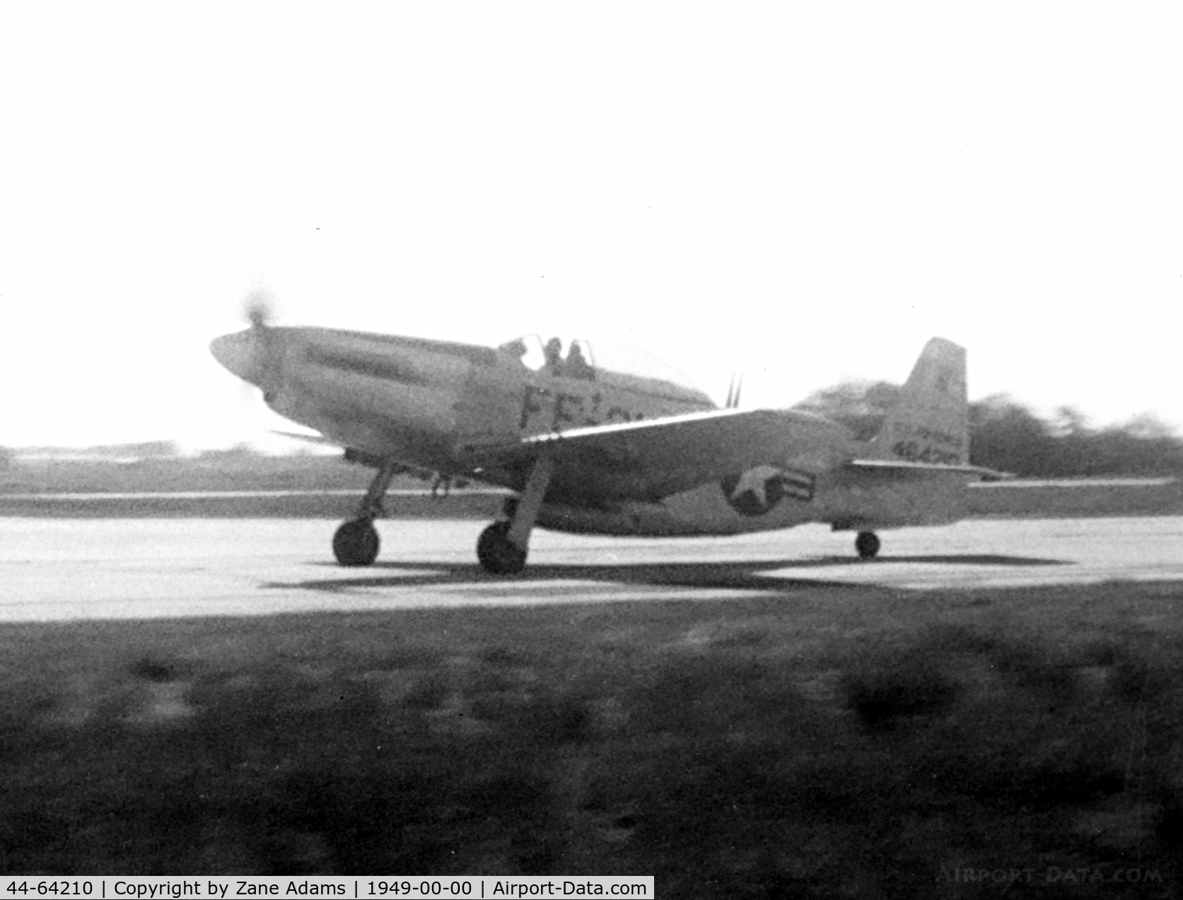 44-64210, 1944 North American P-51H Mustang C/N 126-37636, USAF P-51H at the former Lowry AFB - Denver, CO - This airplane was reported detroyed on the ground in an accident at Tyndall AFB 1/12/1951