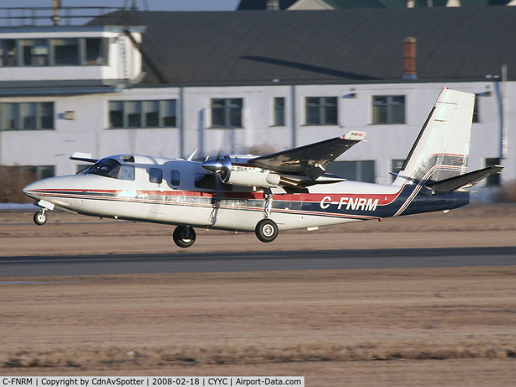 C-FNRM, 1981 Gulfstream 690C C/N 11692, Seconds from landing on Rwy 34