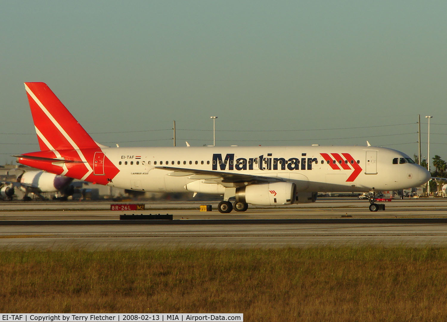 EI-TAF, 2001 Airbus A320-233 C/N 1374, Martinair operate this ex TACA A320 as a feeder for flights to / from Holland