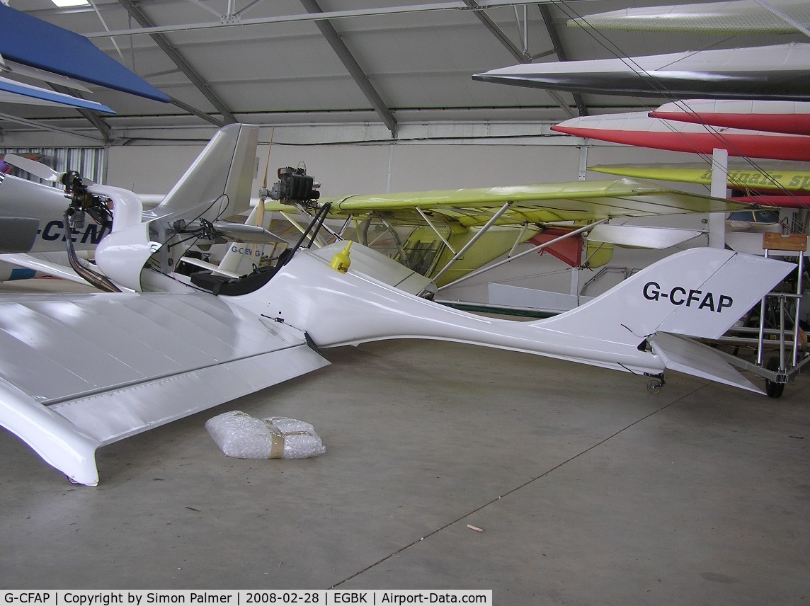 G-CFAP, 2008 Interplane ZJ-Viera C/N A5/08M, DJ-Vierra in FlyLight's hangar at Sywell