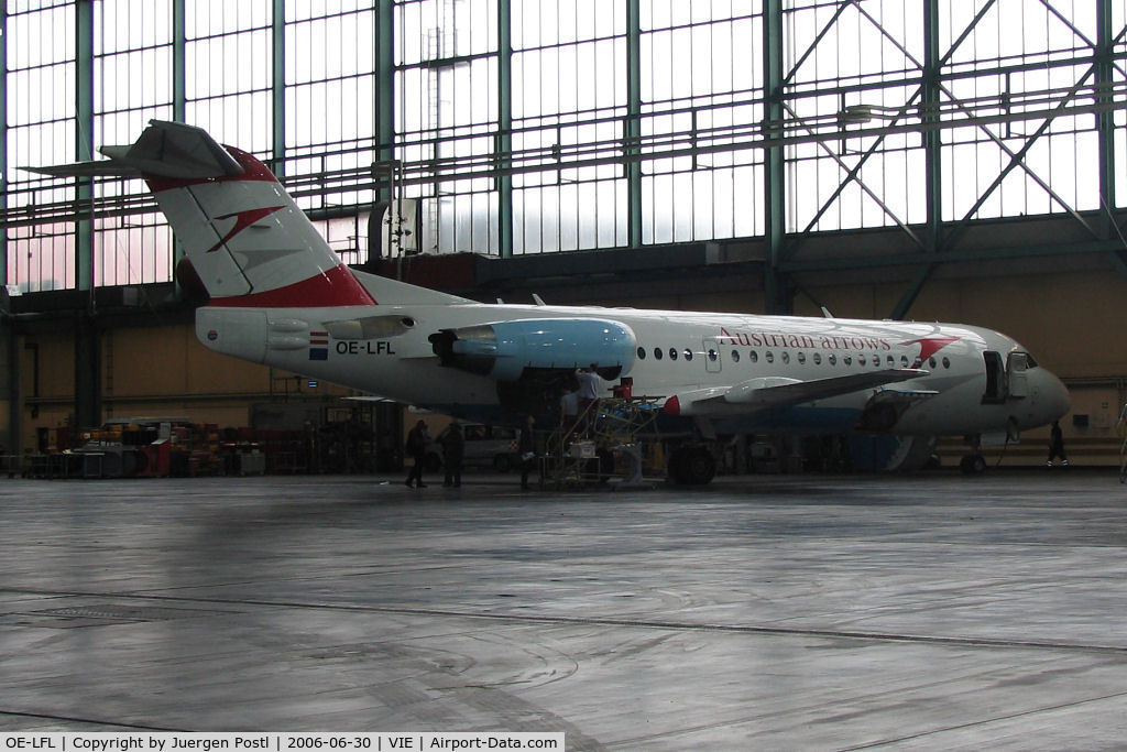 OE-LFL, 1995 Fokker 70 (F-28-0070) C/N 11573, special/hangar photos: Fokker 70