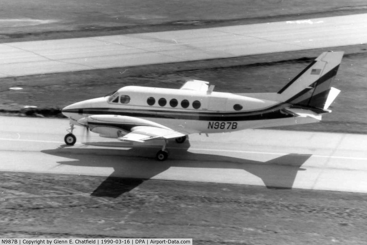 N987B, 1979 Beech B100 King Air C/N BE-81, Photo taken for aircraft recognition training.