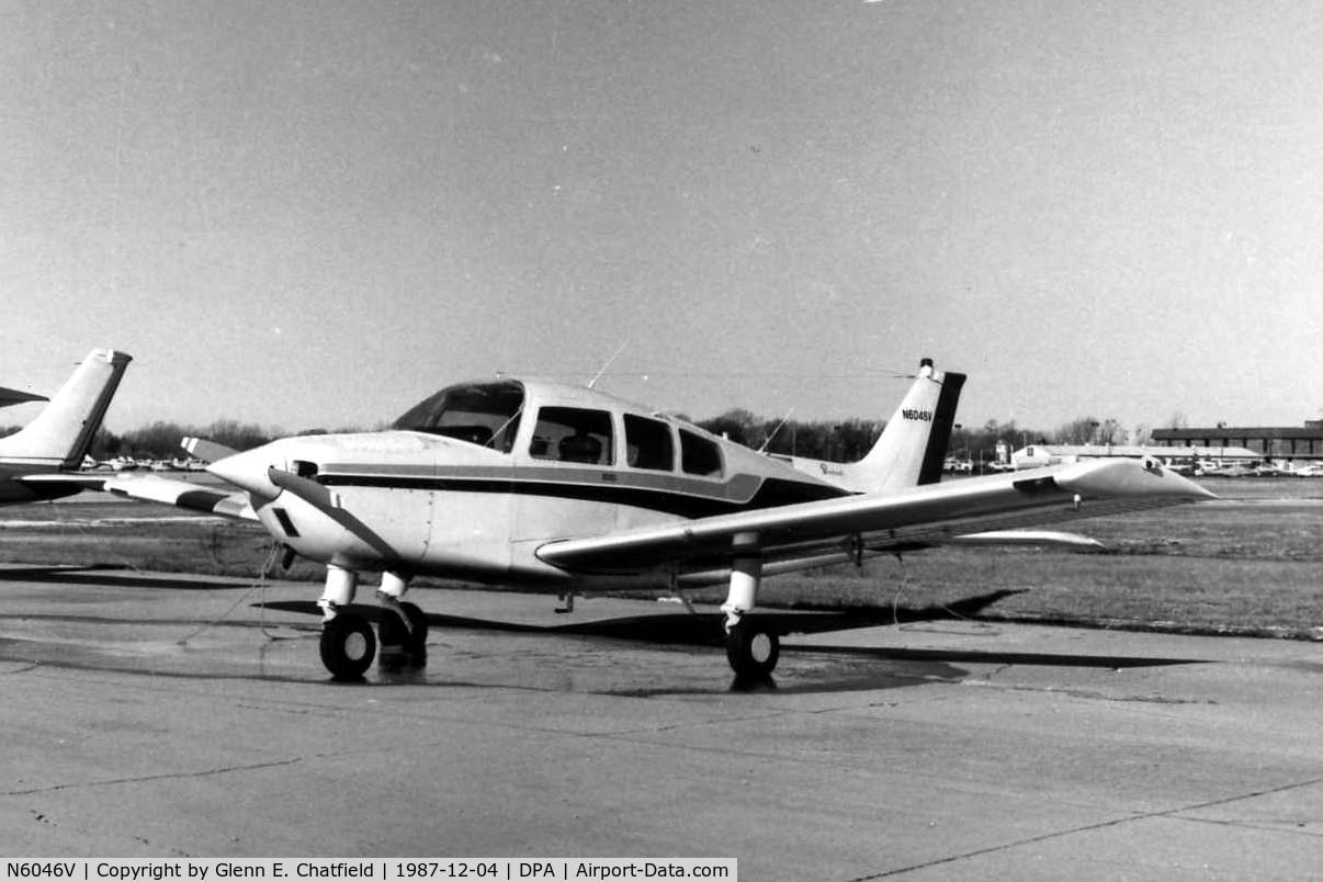 N6046V, 1979 Beech C23 Sundowner 180 C/N M-2171, Photo taken for aircraft recognition training.