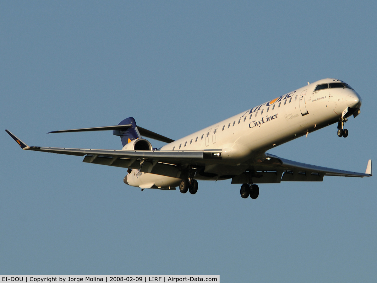 EI-DOU, 2006 Bombardier CRJ-900 (CL-600-2D24) C/N 15068, Clear to land RWY 16L.