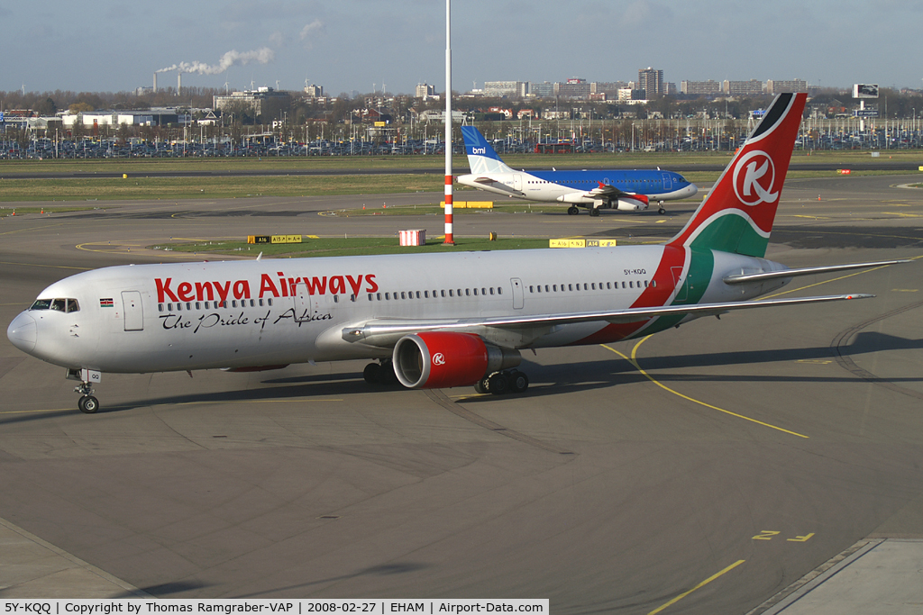 5Y-KQQ, 1994 Boeing 767-33A/ER C/N 27310, Kenya Airways Boeing 767-300