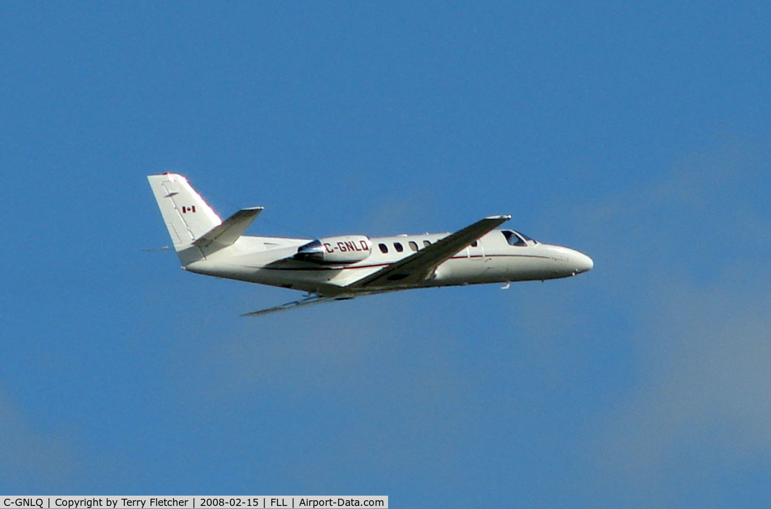 C-GNLQ, 1996 Cessna 560 Citation Ultra C/N 560-0390, Citation 560 Ultra climbs out of FT Lauderdale Int