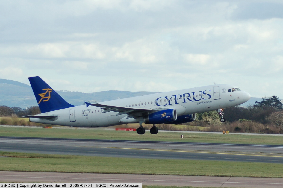 5B-DBD, 1992 Airbus A320-231 C/N 316, Cyprus Airways - Taking Off