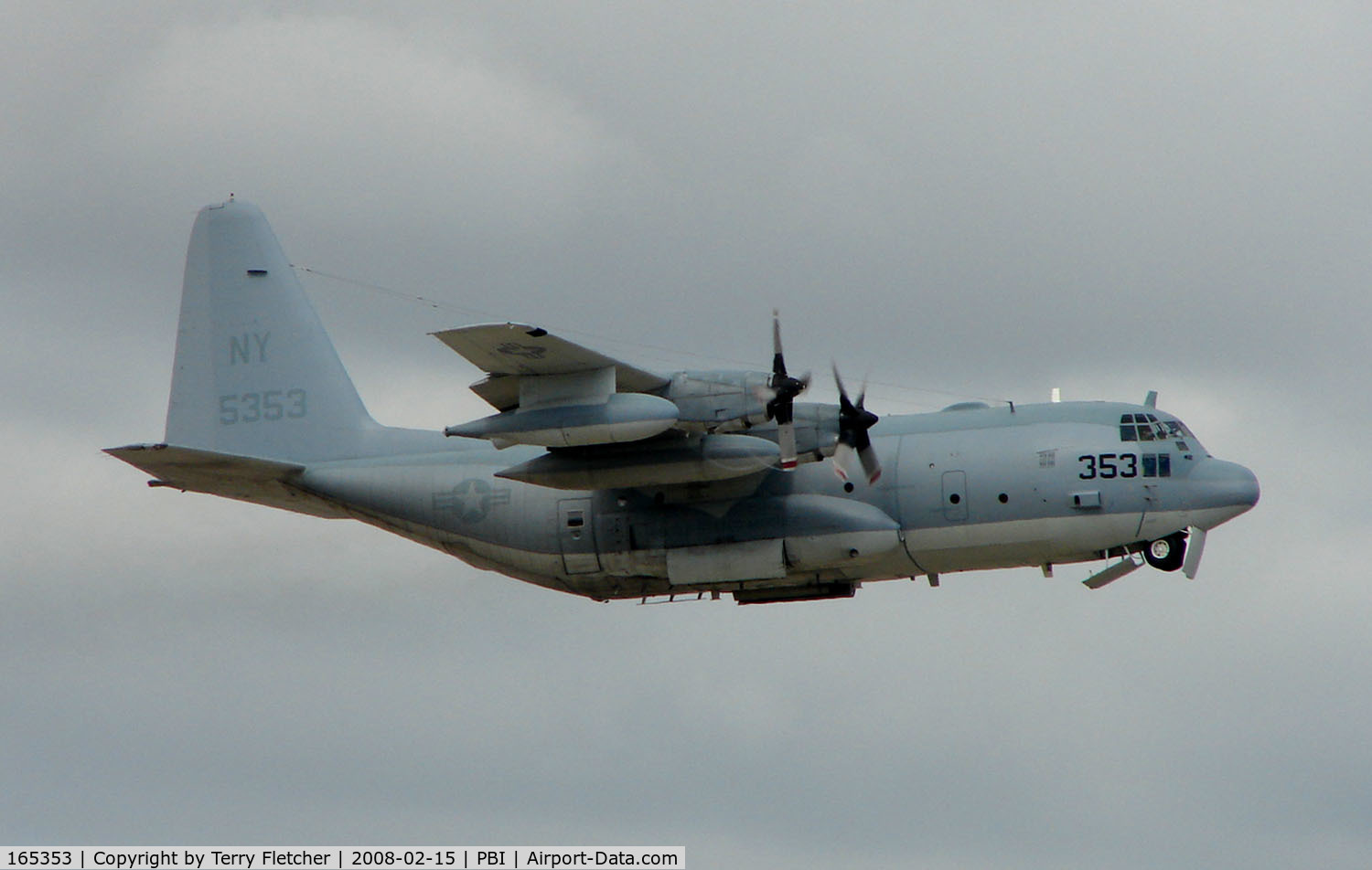 165353, Lockheed Martin KC-130T Hercules C/N 382-5412, US Marines Hercules climbs out of West Palm Beach