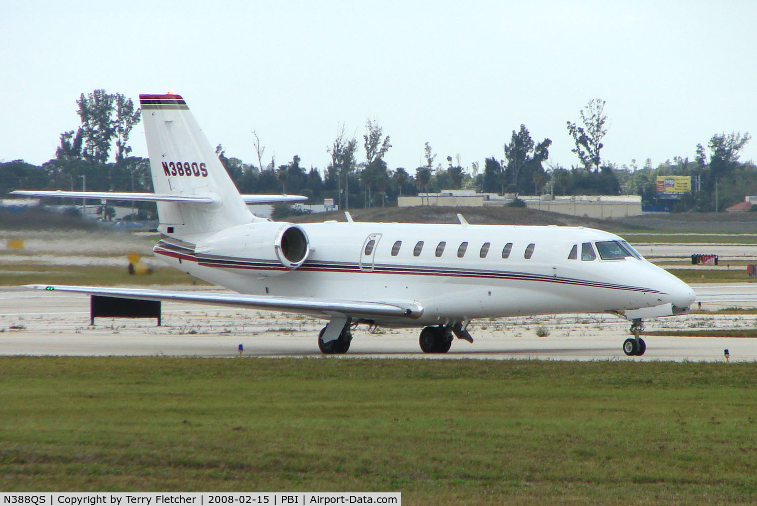 N388QS, 2006 Cessna 680 Citation Sovereign C/N 680-0113, The business aircraft traffic at West Palm Beach on the Friday before President's Day always provides the aviation enthusiast / photographer with a treat