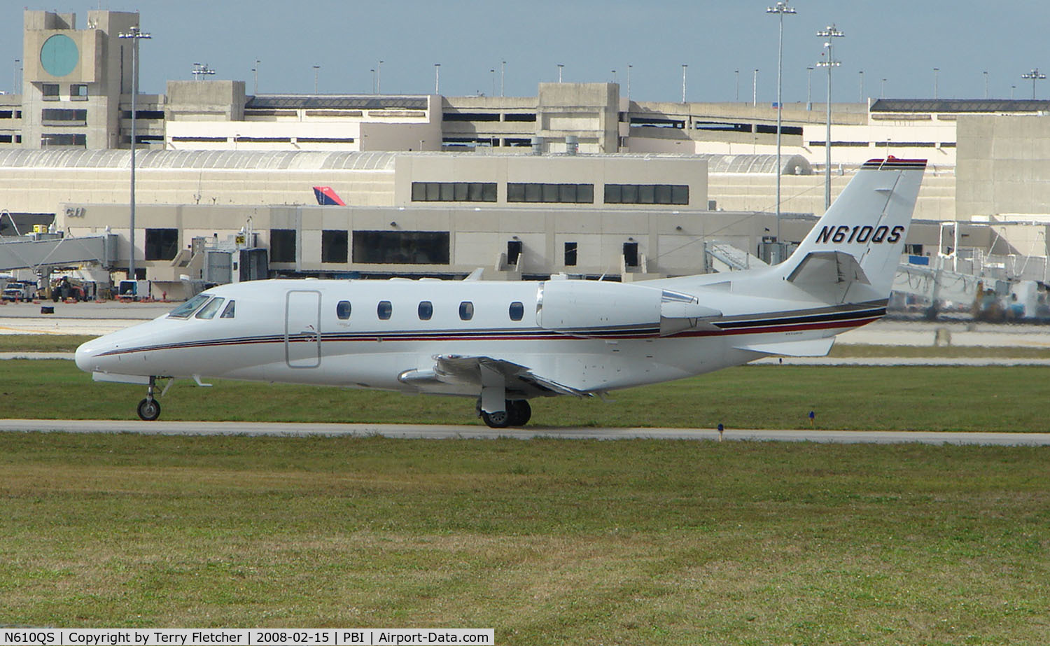 N610QS, 2001 Cessna 560XL Citation Excel C/N 560-5210, The business aircraft traffic at West Palm Beach on the Friday before President's Day always provides the aviation enthusiast / photographer with a treat