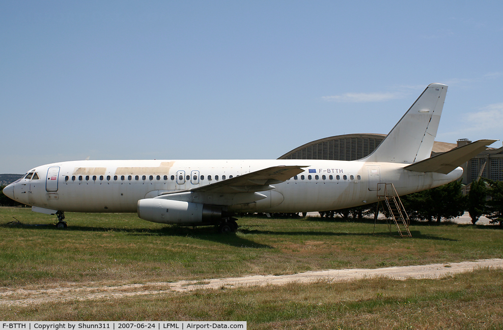 F-BTTH, 1975 Dassault Mercure 100 C/N 8, Now stored at MRS near Aeromecanics hangards in all white c/s...