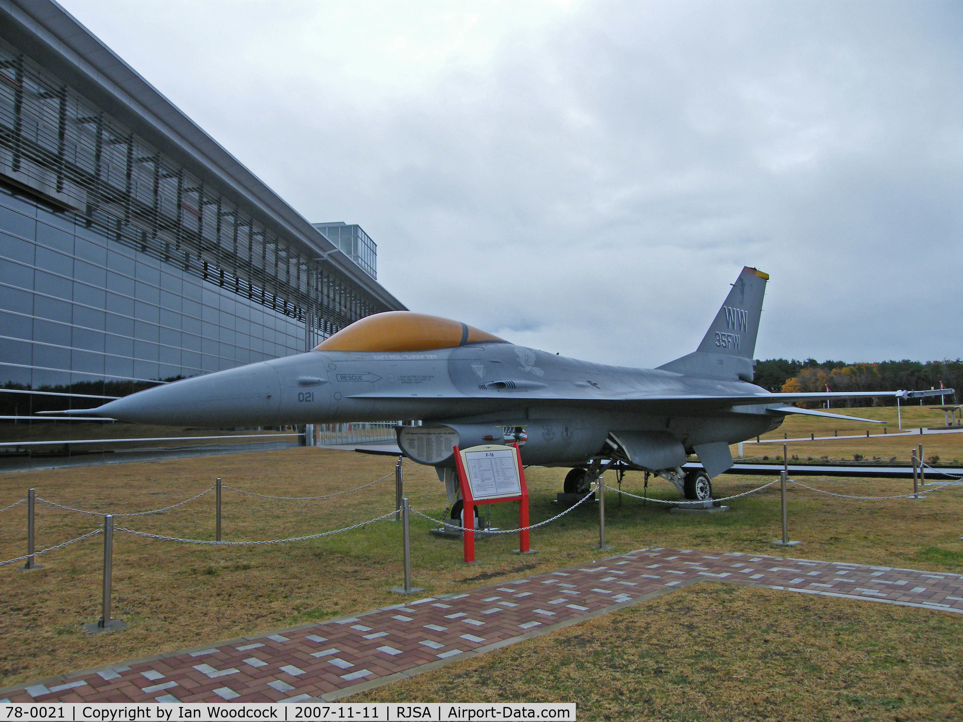 78-0021, General Dynamics F-16A Fighting Falcon C/N 61-27, General Dynamics F-16A/Misawa-Aomori,Preserved