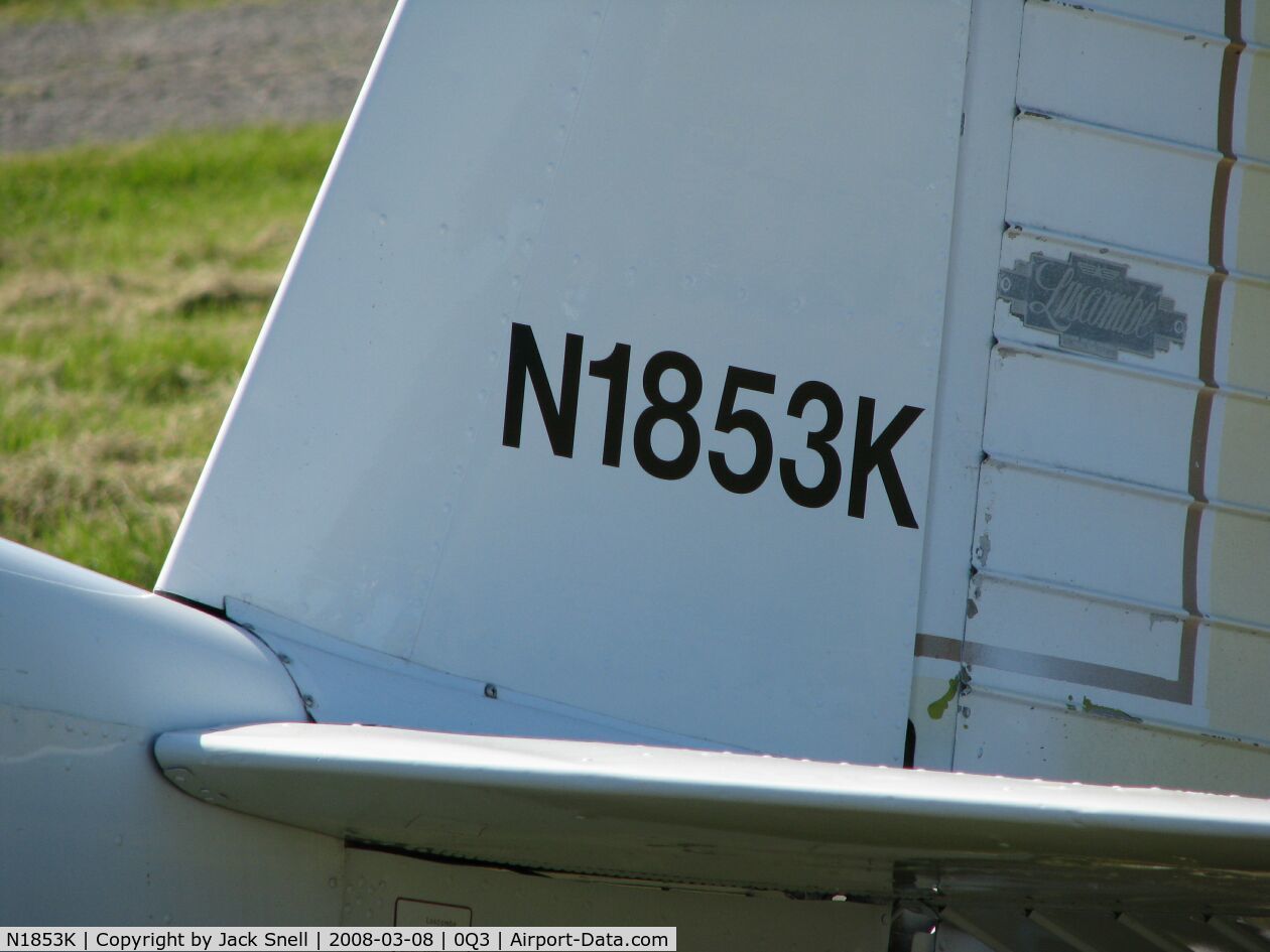 N1853K, 1946 Luscombe 8E Silvaire C/N 4580, Taken at the Schellville Antique Aerodrome Display Weekend