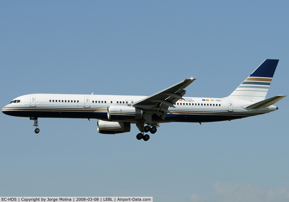 EC-HDS, 1999 Boeing 757-256 C/N 26252, Now operated for Privilege Airlines (ex-Iberia).
