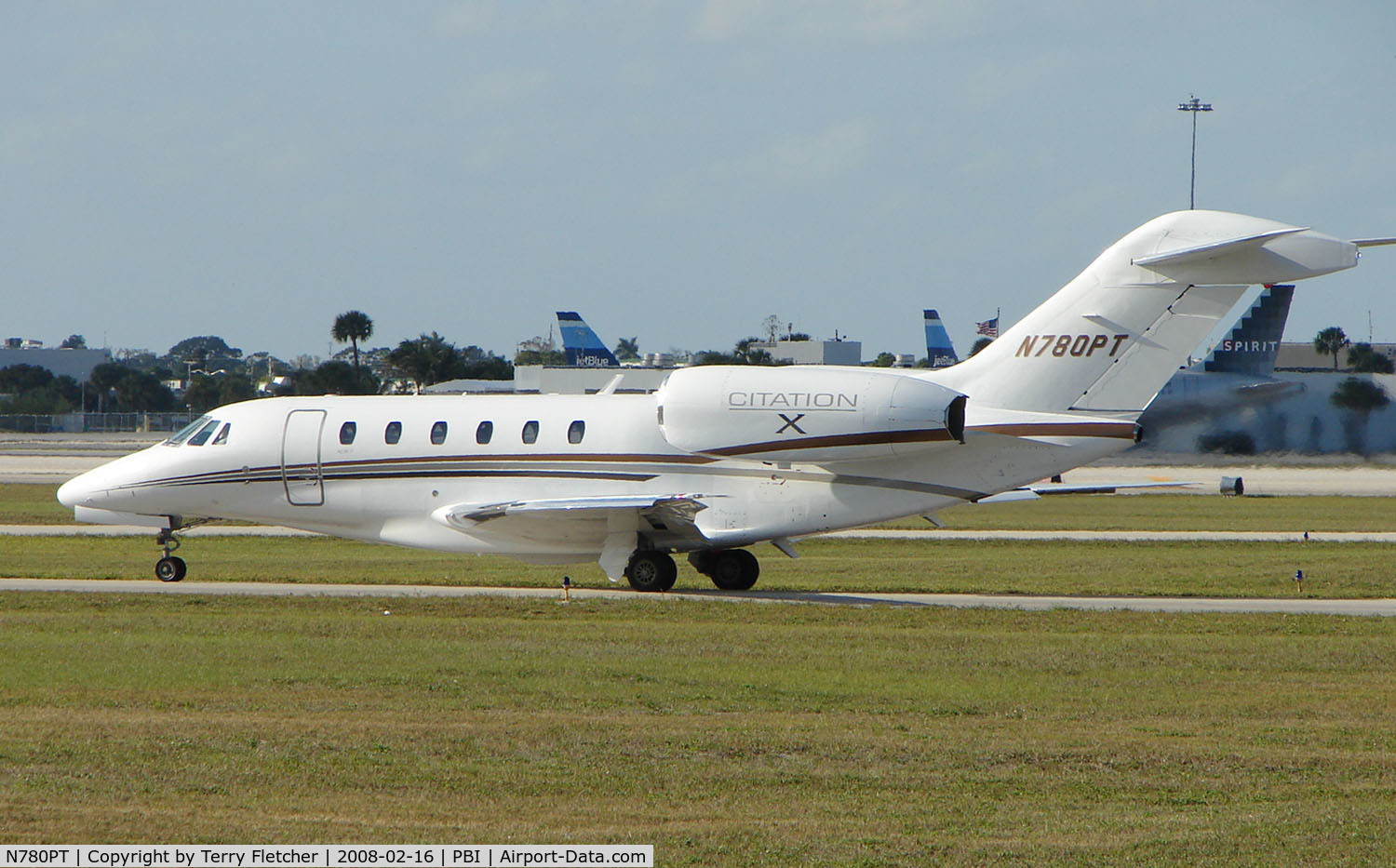 N780PT, 2007 Cessna 750 Citation X Citation X C/N 750-0280, Cessna 750 taxies out for departure from West Palm Beach