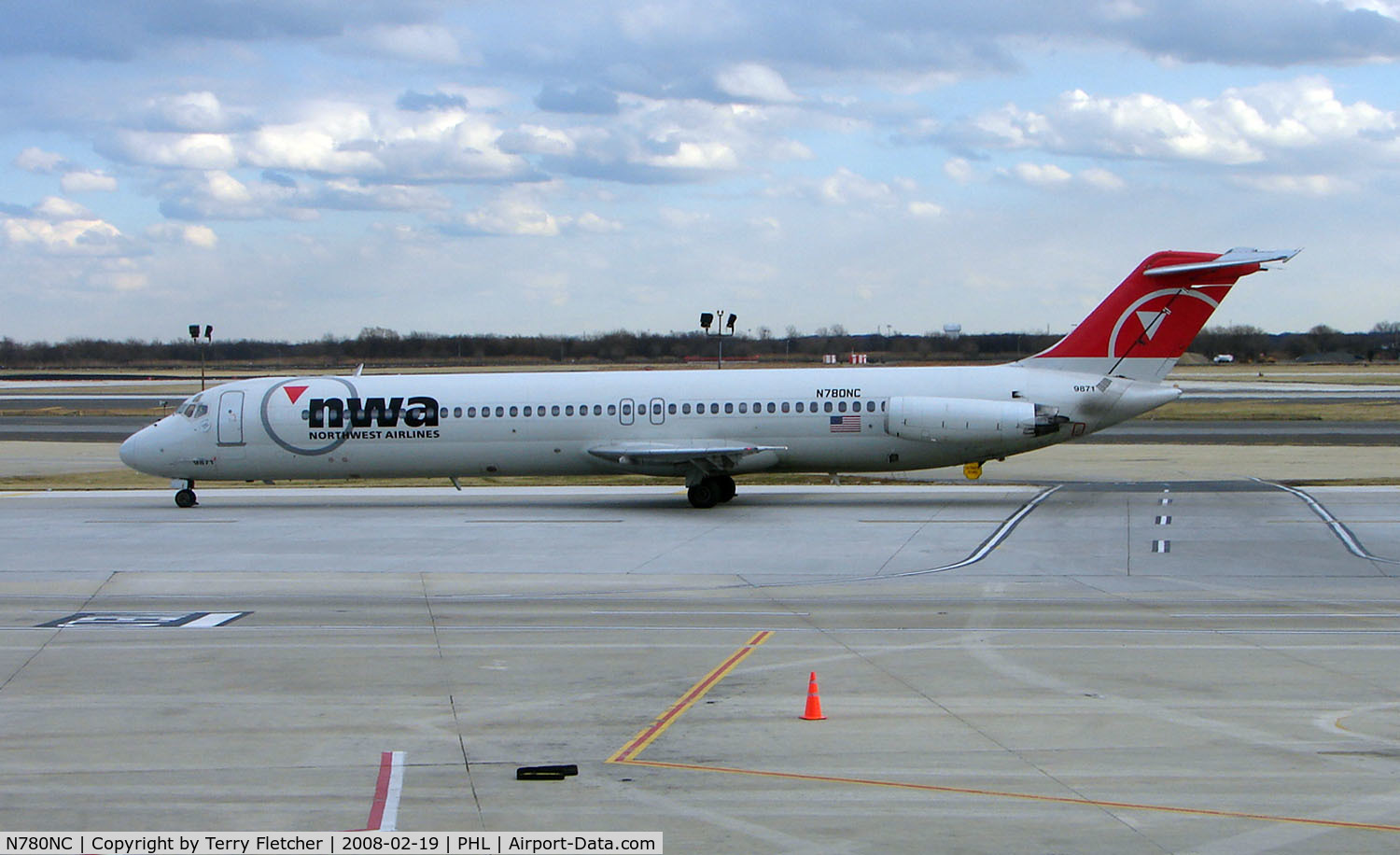 N780NC, 1979 McDonnell Douglas DC-9-51 C/N 48102, Northwest DC9-51 still going strong at Philadelphia