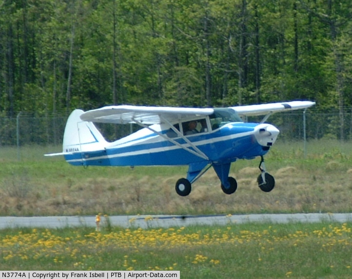N3774A, 1954 Piper PA-22 C/N 22-2016, First flight after engine overhaul