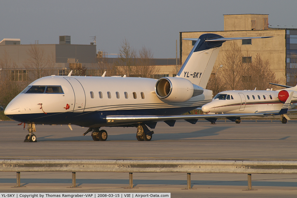 YL-SKY, 2002 Bombardier Challenger 604 (CL-600-2B16) C/N 5532, VIP Avia Canadair CL600 Challenger