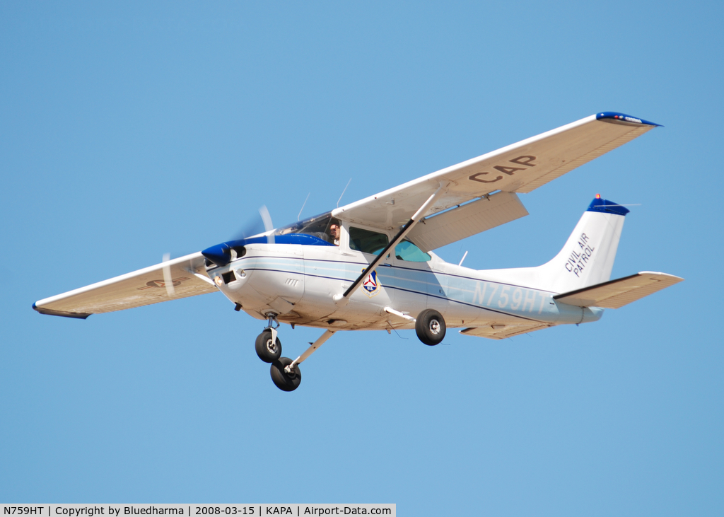 N759HT, 1977 Cessna 182Q Skylane C/N 18266013, Civil Air Patrol on approach to 17L.