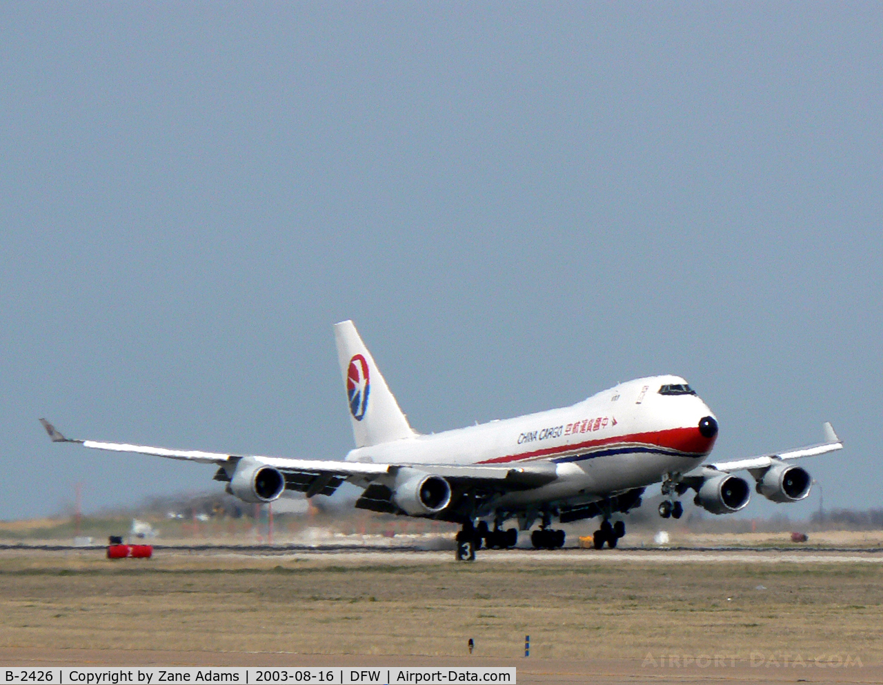 B-2426, 2007 Boeing 747-40BF/ER/SCD C/N 35208/1392, China Cargo landing on 18R at DFW