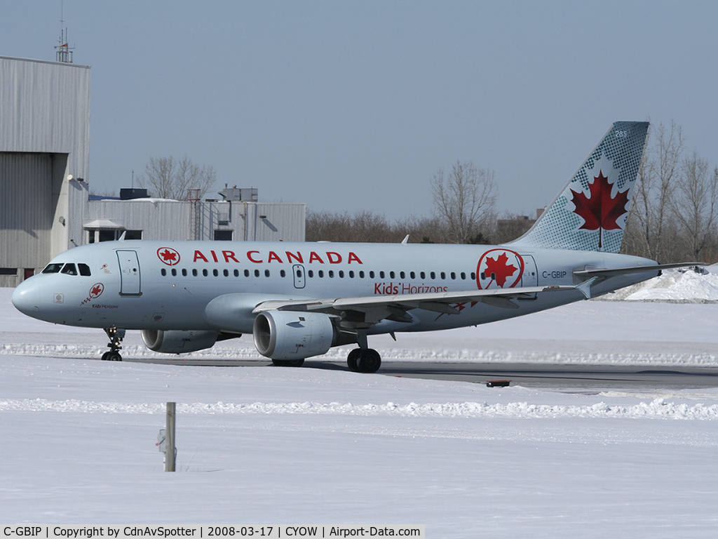 C-GBIP, 1998 Airbus A319-114 C/N 546, Air Canada A319 cleared for take off on Rwy 25