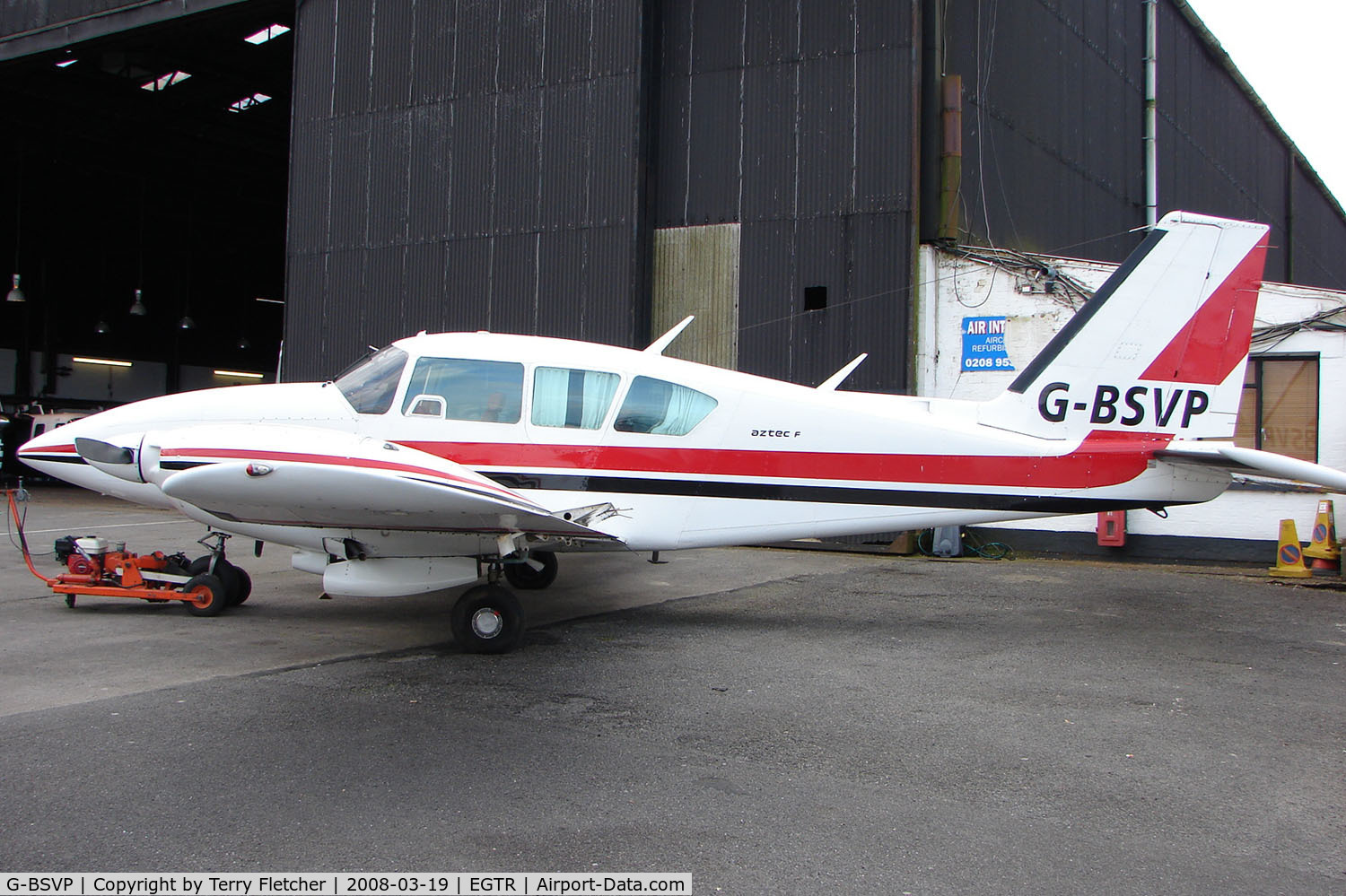 G-BSVP, 1977 Piper PA-23-250 Aztec C/N 27-7754115, Part of the busy GA scene at Elstree Airfield in the northern suburbs of London