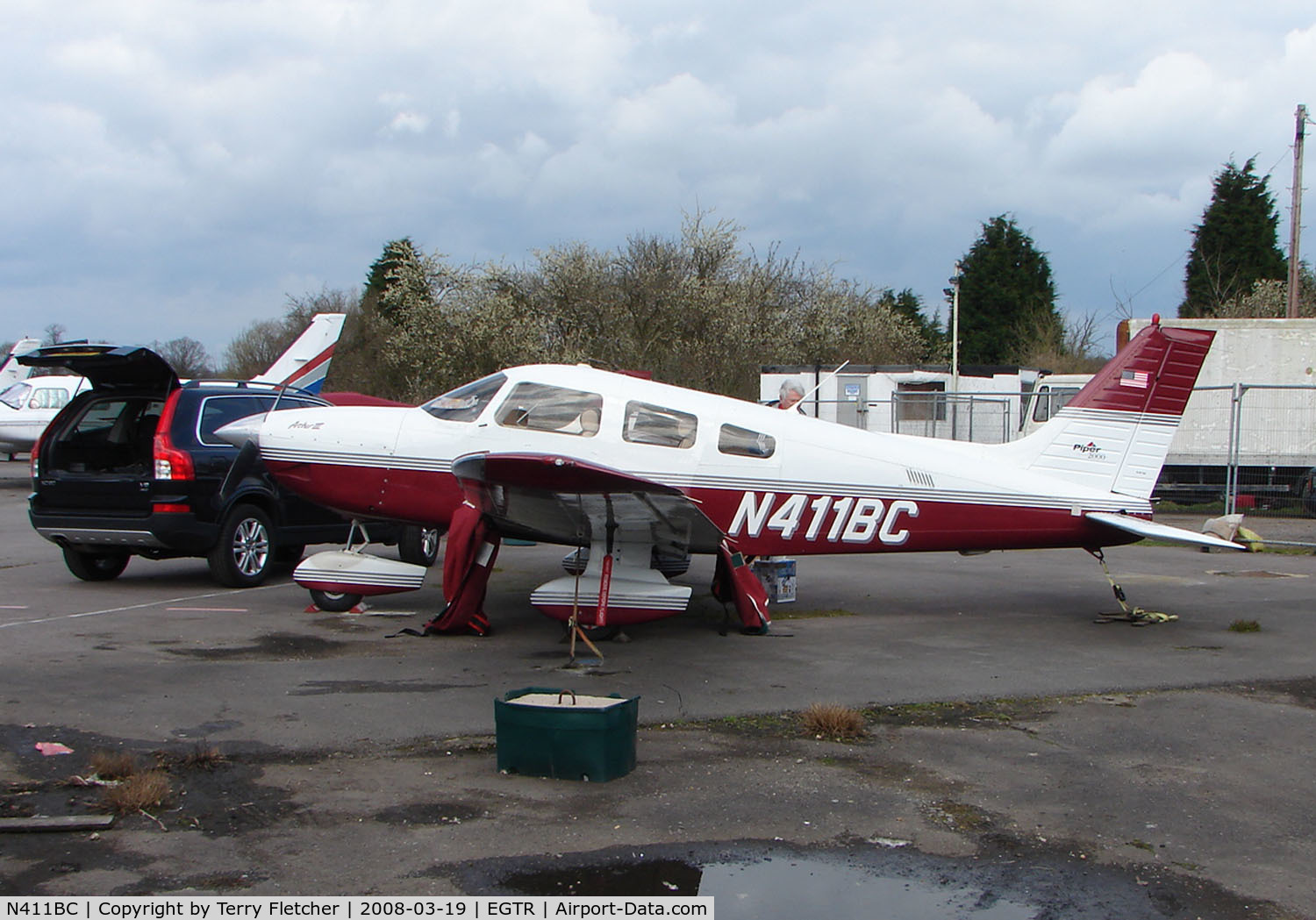 N411BC, 2000 Piper PA-28-181 C/N 2843339, Part of the busy GA scene at Elstree Airfield in the northern suburbs of London