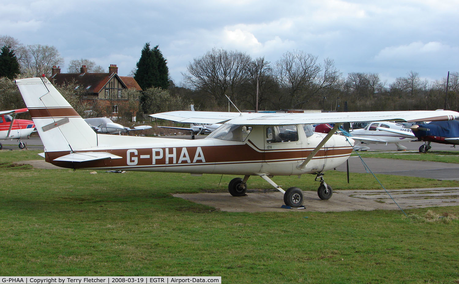G-PHAA, 1974 Reims F150M C/N 1159, Part of the busy GA scene at Elstree Airfield in the northern suburbs of London