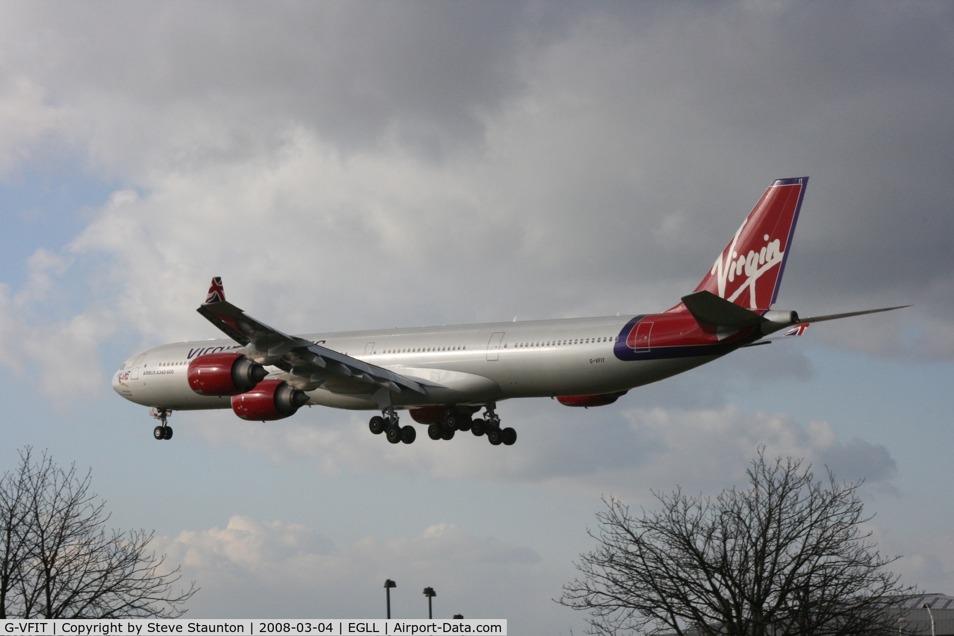 G-VFIT, 2006 Airbus A340-642 C/N 753, Taken at Heathrow Airport March 2008