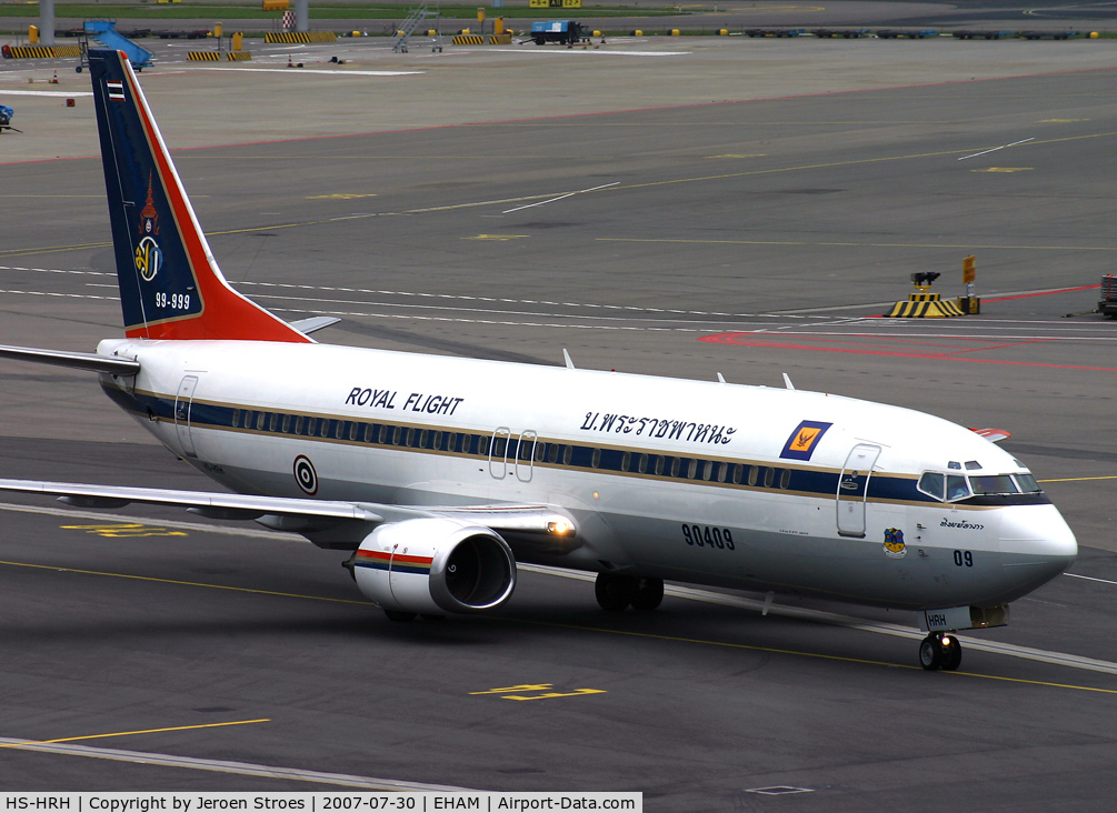 HS-HRH, 1990 Boeing 737-448 C/N 24866, Thai government aircraft