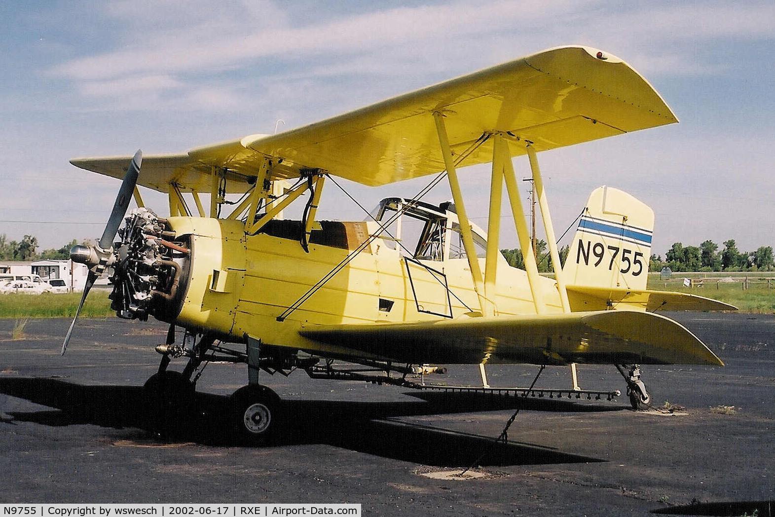 N9755, 1974 Grumman-Schweizer G-164A C/N 1250, 1974 Ag-Cat G-164A, #1250.  DC Ag - Rexburg, Idaho.