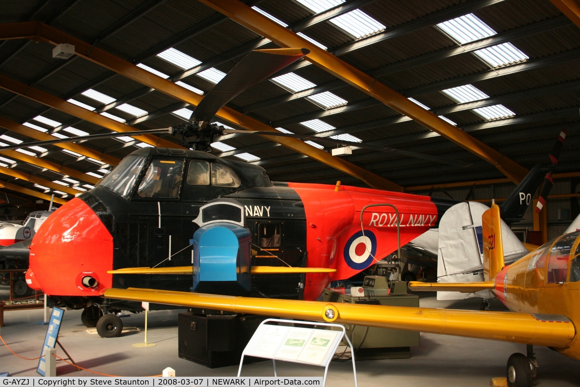 G-AYZJ, Westland S.55 Whirlwind Series 3 C/N WA263, Newark Air Museum, March 2008