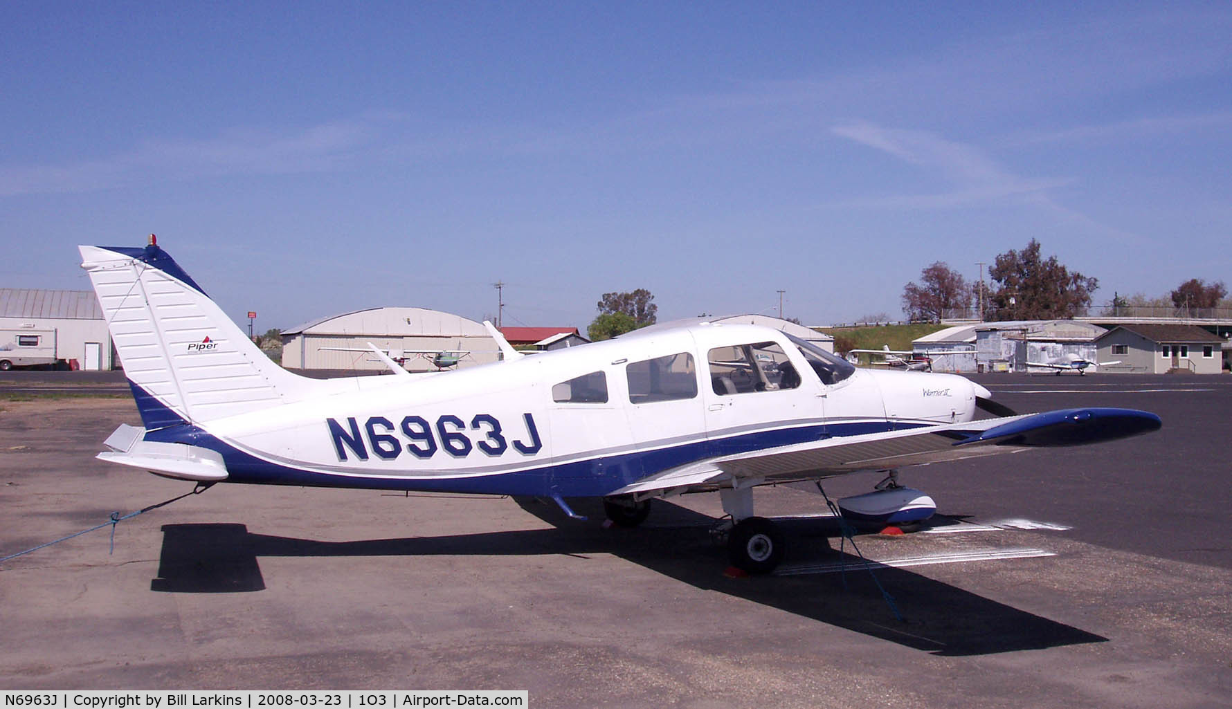 N6963J, 1976 Piper PA-28-151 Cherokee Warrior C/N 28-7615411, Visitor from Wisconsin?