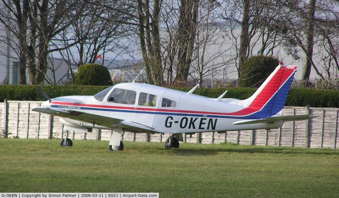 G-OKEN, 1977 Piper PA-28R-201T Cherokee Arrow III C/N 28R-7703390, PA-28 Arrow at Sherburn-in-Elmet