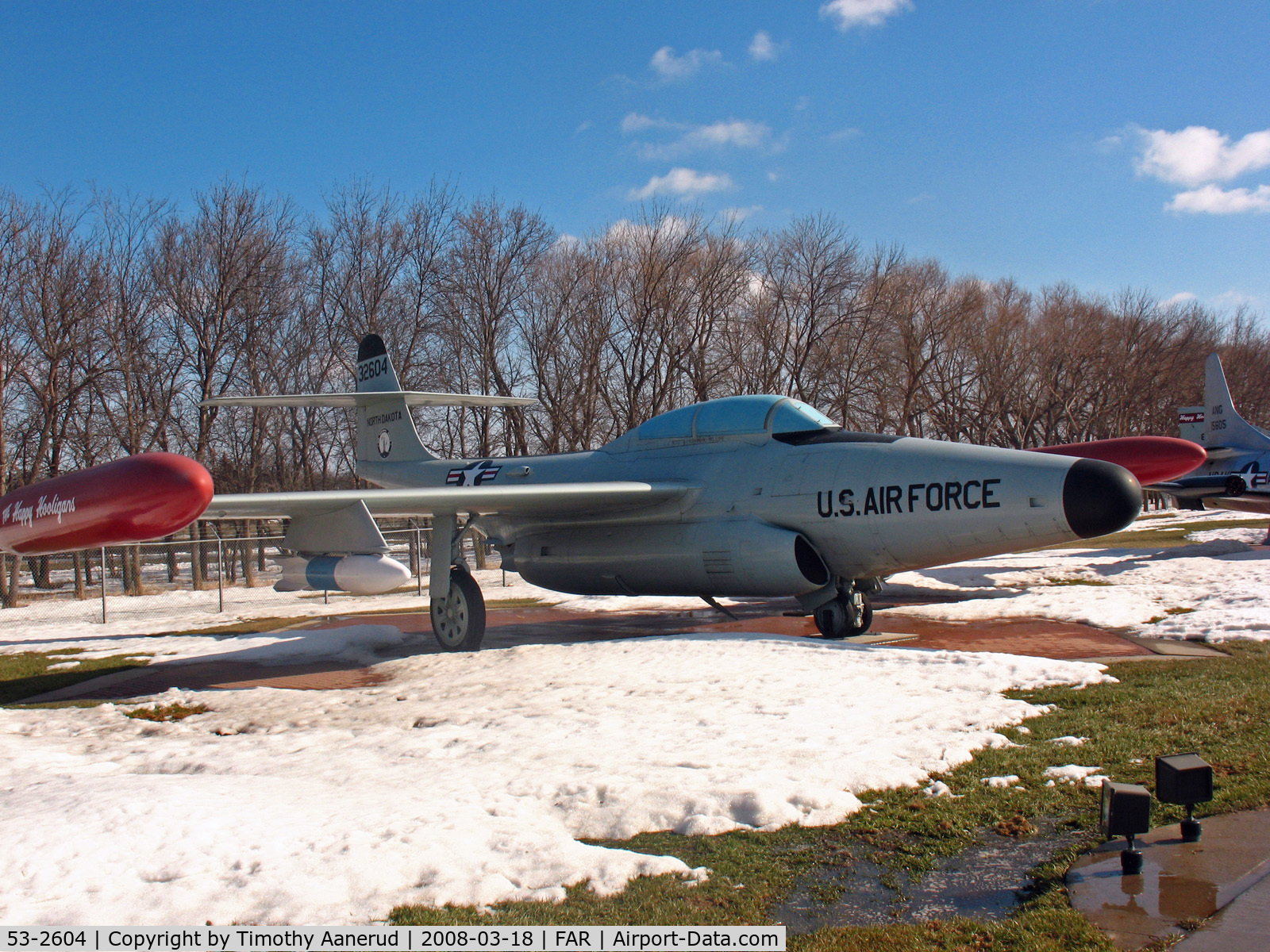 53-2604, 1953 Northrop F-89J Scorpion C/N Not found 53-2604, Northrop F-89D-65-NO Scorpion, converted to F-89J, North Dakota Air National Guard display area. 53-2604