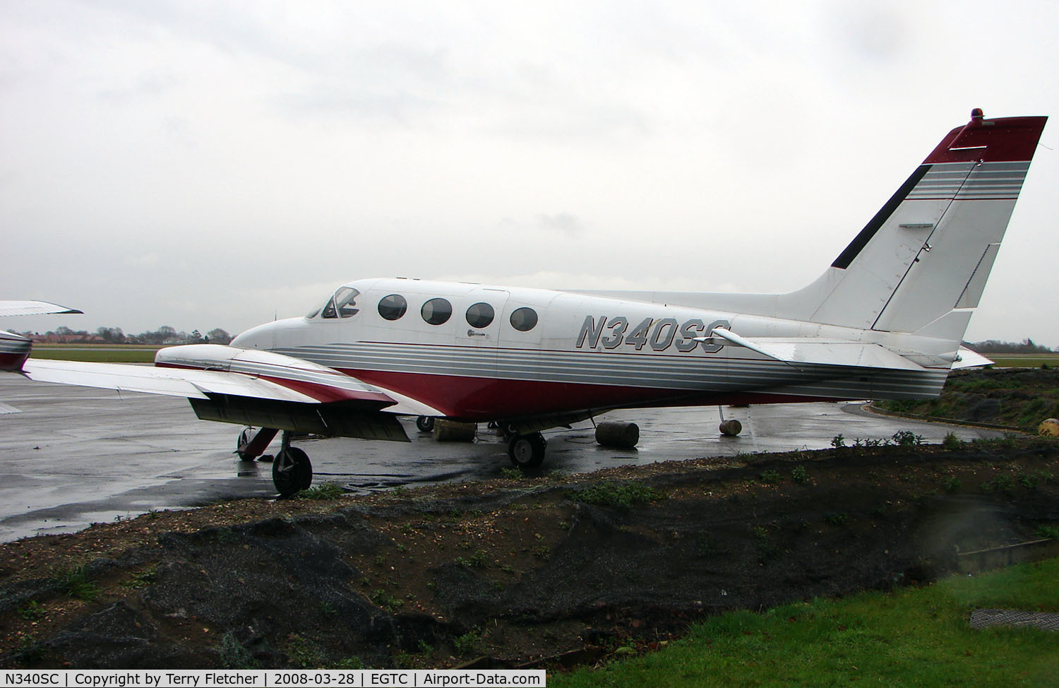 N340SC, 1974 Cessna 340 C/N 340-0363, Part of the General Aviation activity at Cranfield