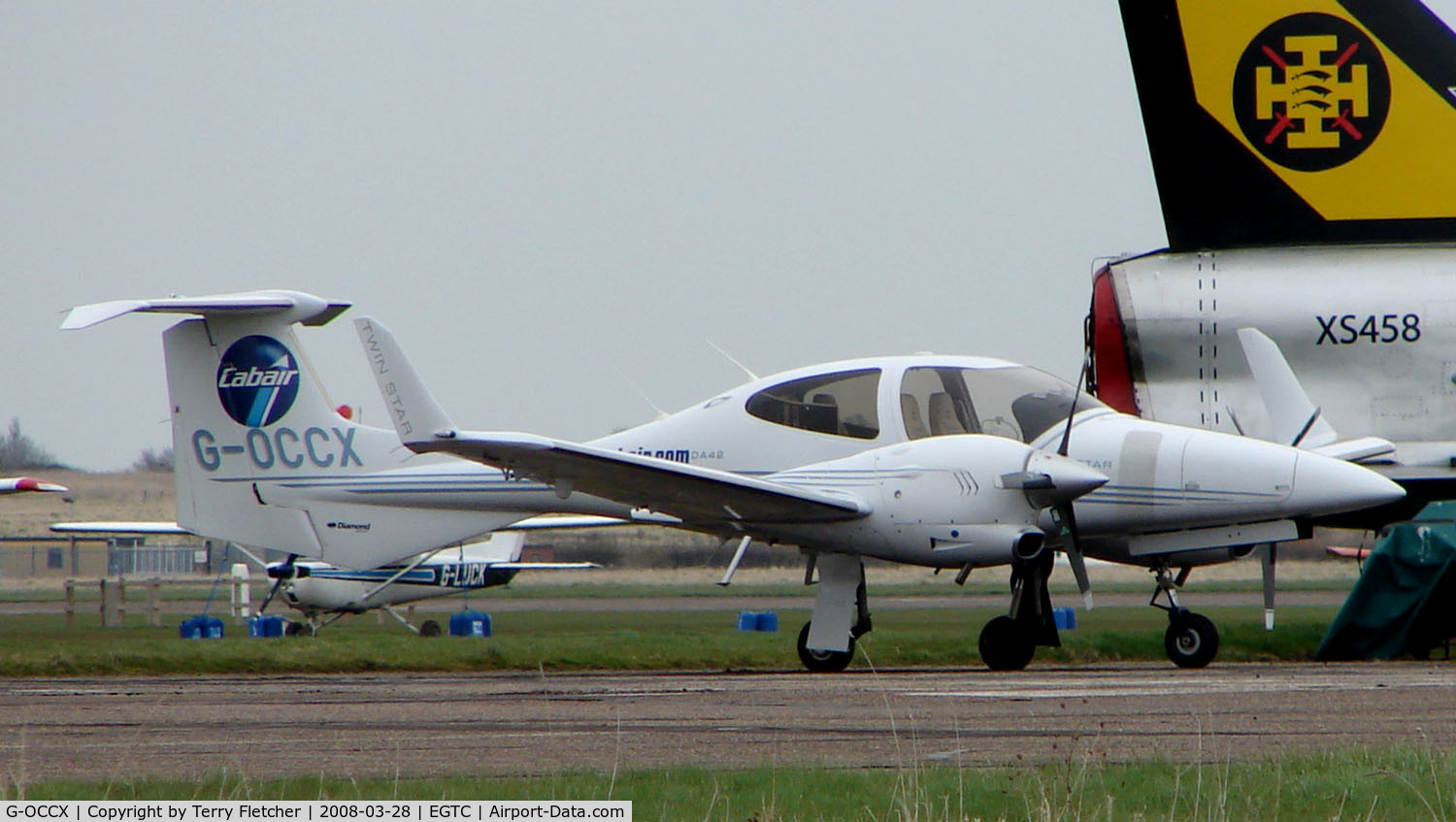G-OCCX, 2006 Diamond DA-42 Twin Star C/N 42.155, Part of the General Aviation activity at Cranfield