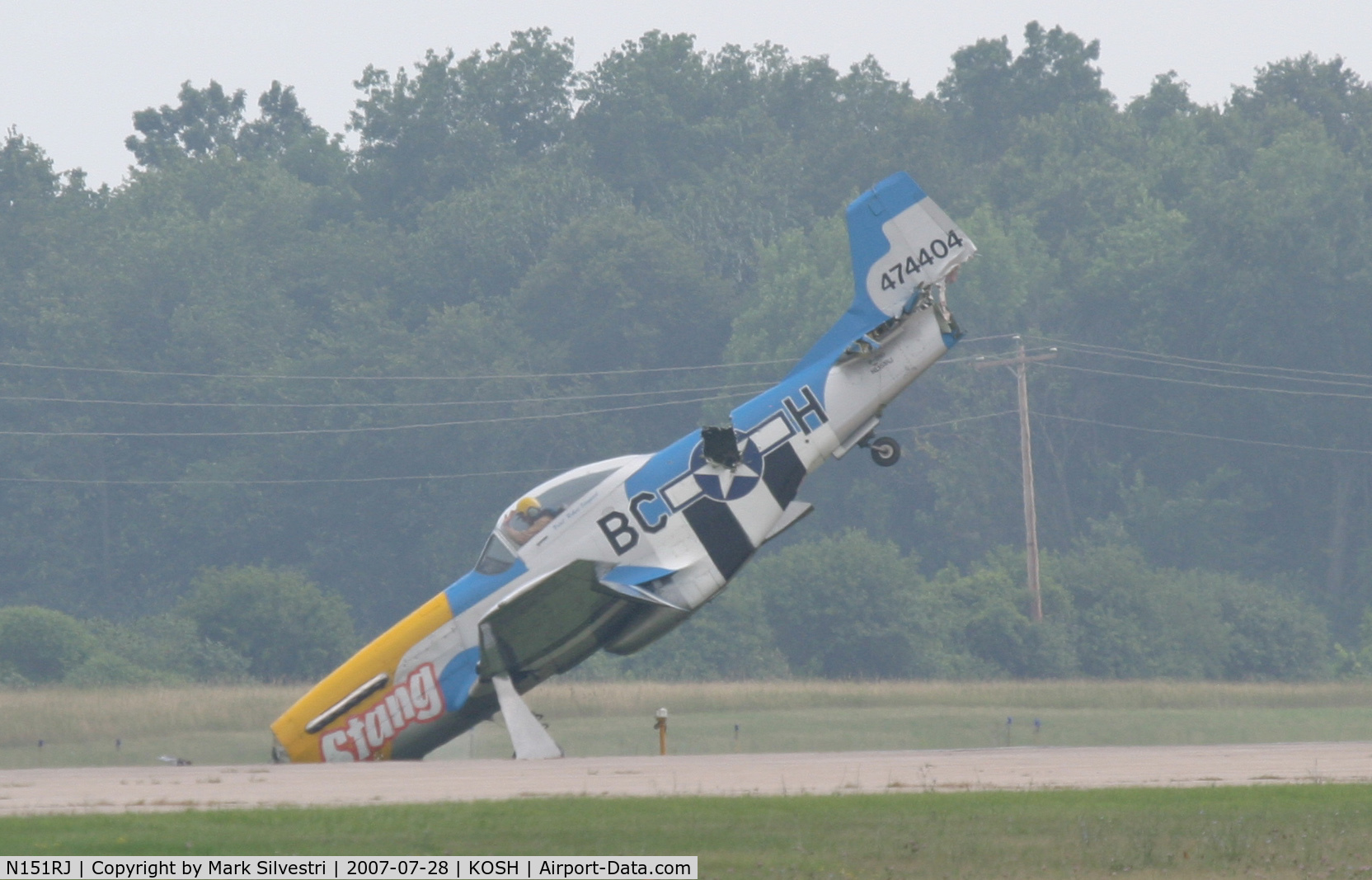 N151RJ, North American P-51D Mustang C/N 44-74404, Accident immediately after impact with Precious Metal II