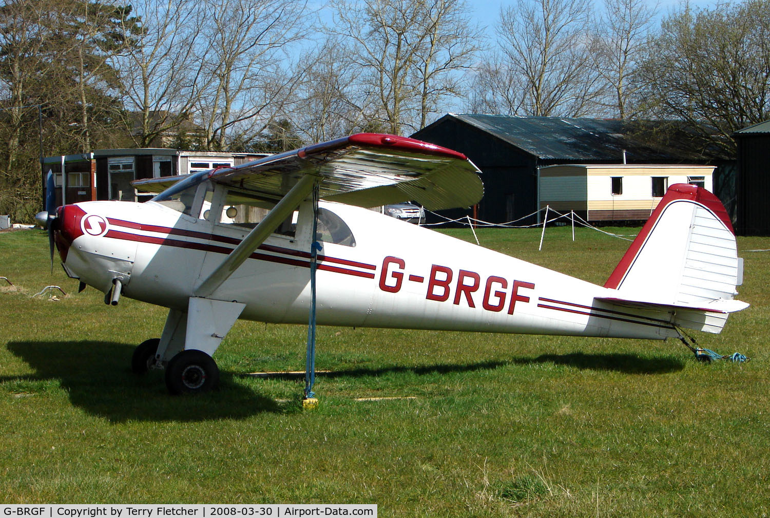 G-BRGF, 1947 Luscombe 8E Silvaire C/N 5475, Based aircraft at the quaintly named Hinton-in-the-Hedges airfield