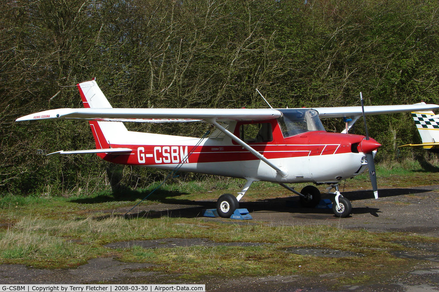 G-CSBM, 1977 Reims F150M C/N 1359, Based aircraft at the quaintly named Hinton-in-the-Hedges airfield