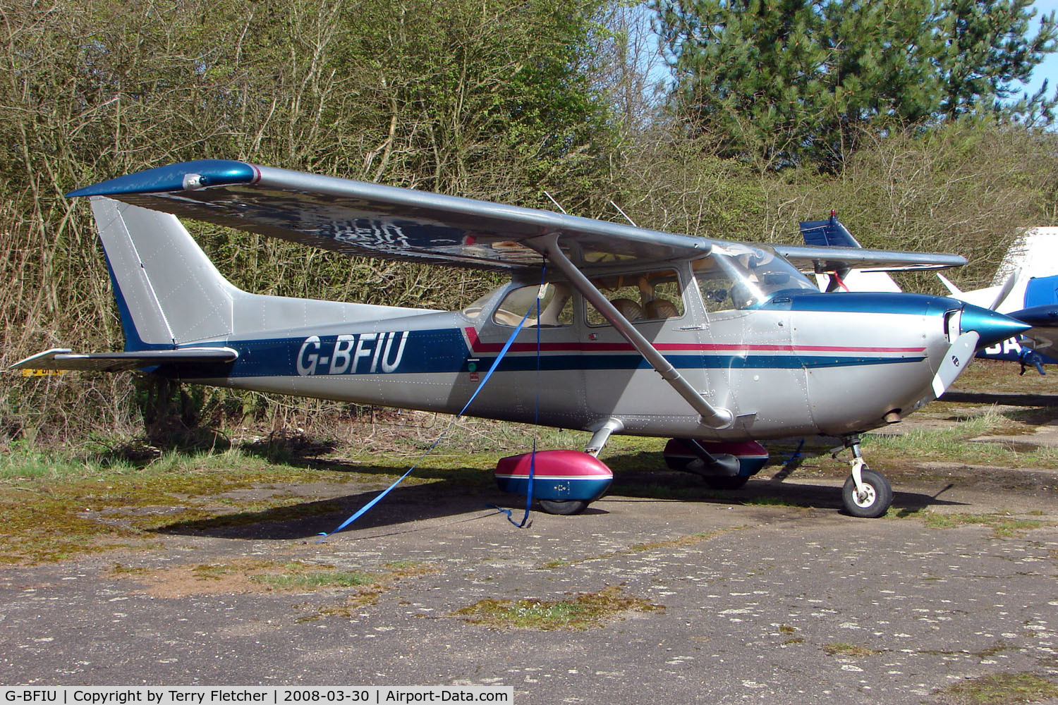 G-BFIU, 1977 Reims FR172K Hawk XP C/N FR172-00591, Based aircraft at the quaintly named Hinton-in-the-Hedges airfield