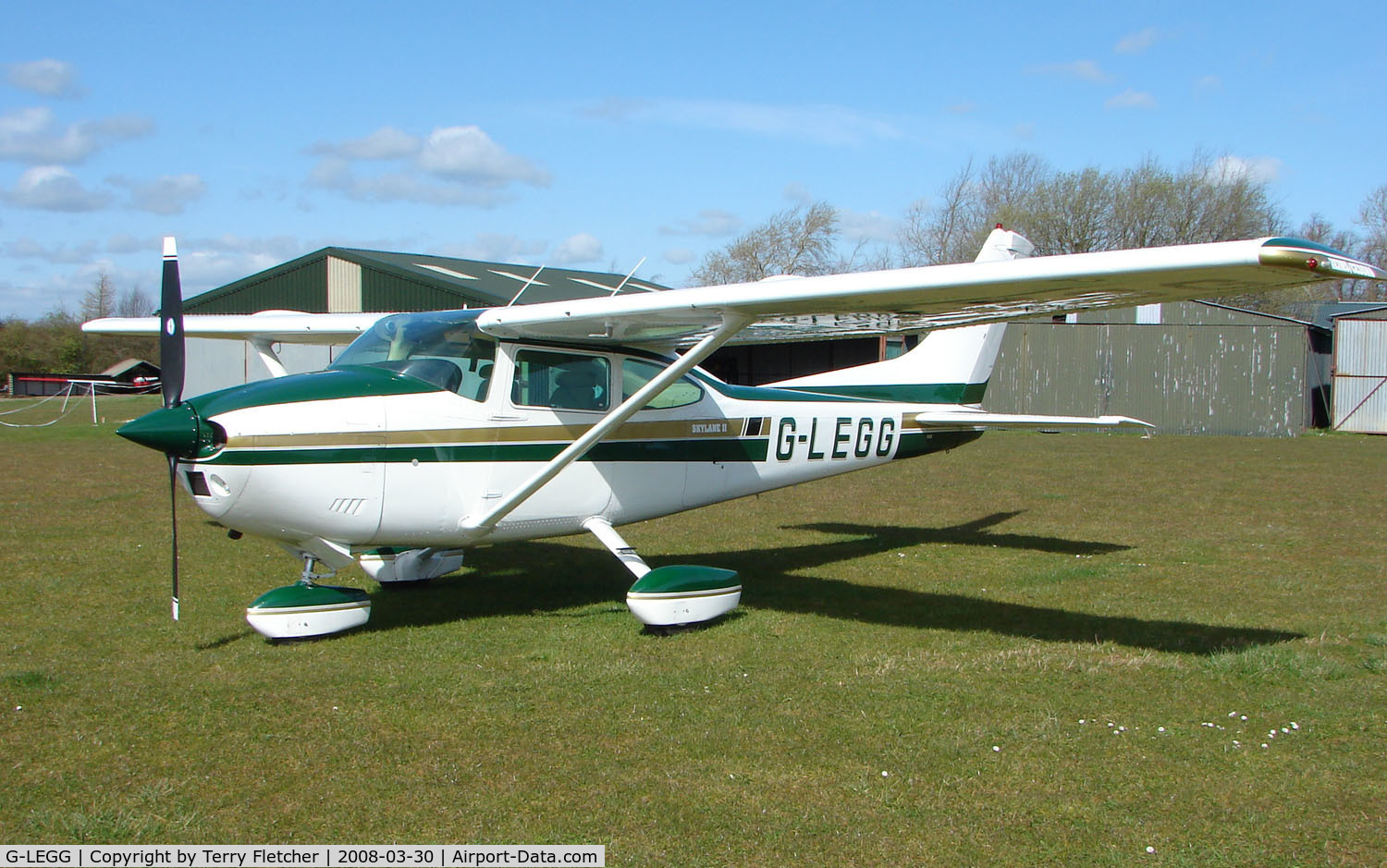 G-LEGG, 1980 Reims F182Q Skylane C/N 0145, Based aircraft at the quaintly named Hinton-in-the-Hedges airfield