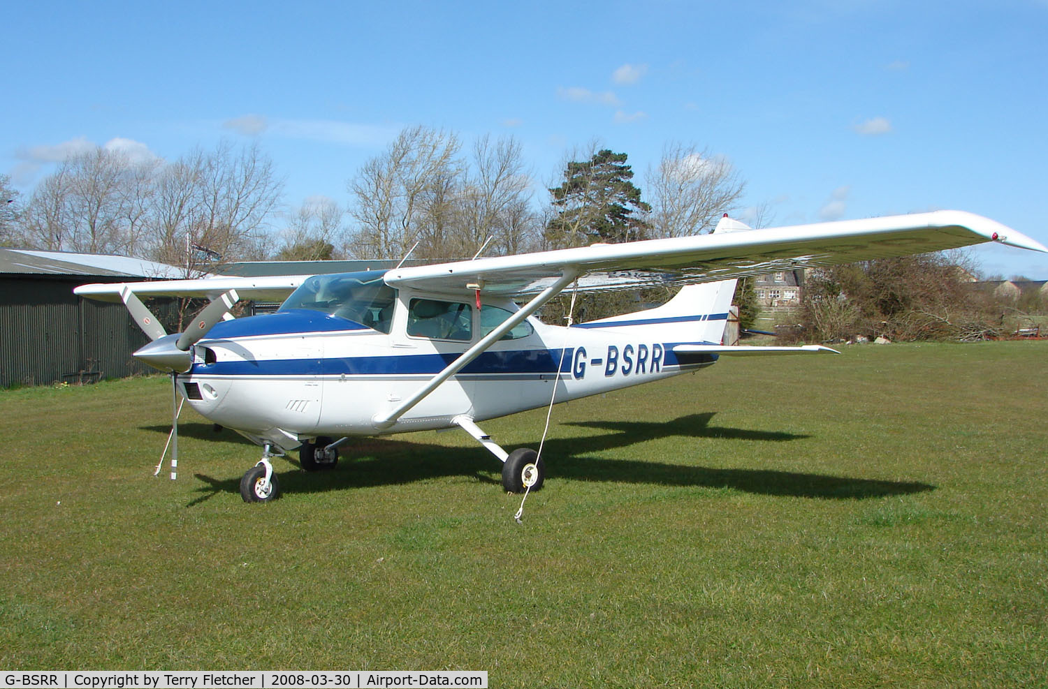 G-BSRR, 1979 Cessna 182Q Skylane C/N 182-66915, Based aircraft at the quaintly named Hinton-in-the-Hedges airfield