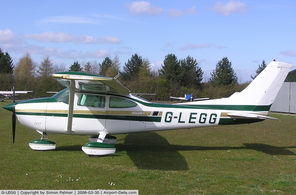G-LEGG, 1980 Reims F182Q Skylane C/N 0145, Cessna Skylane on a sunny Spring day at Hinton