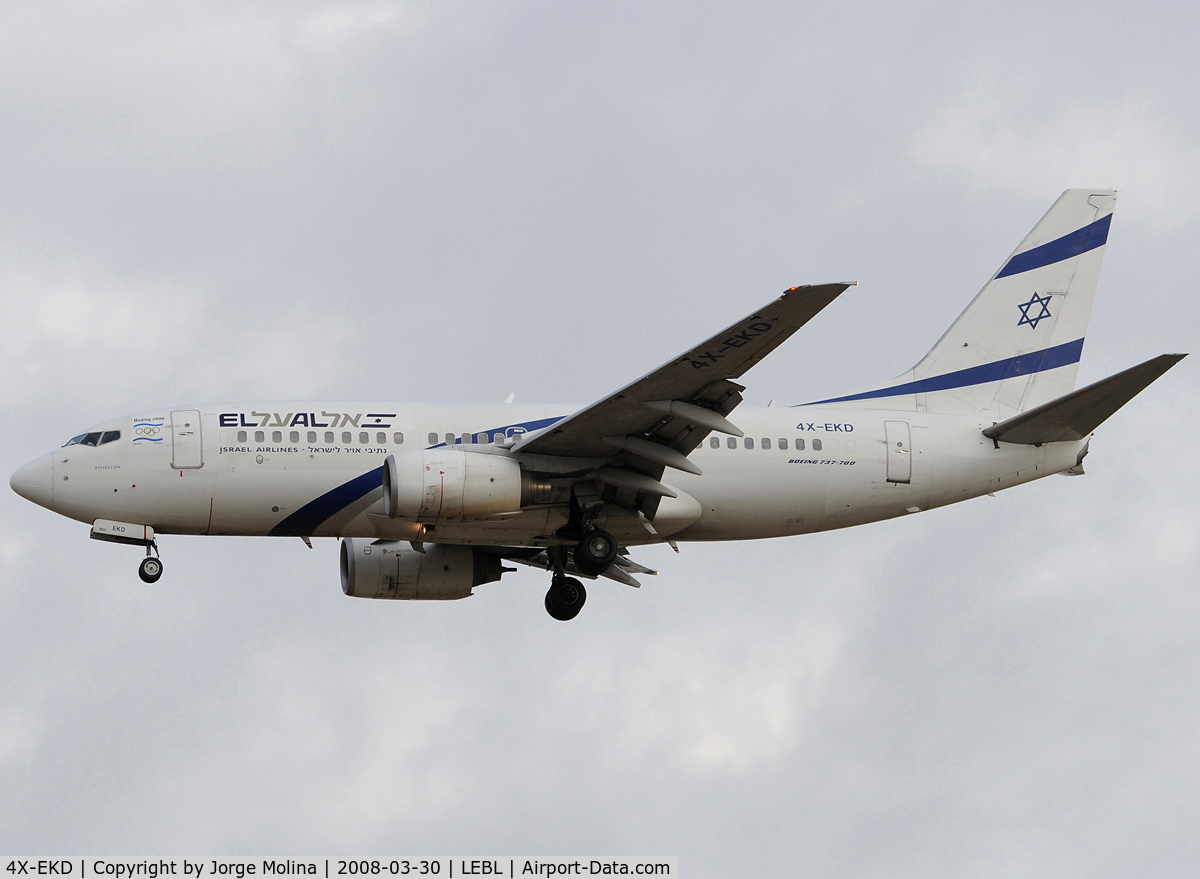 4X-EKD, 1999 Boeing 737-758 C/N 29960, 