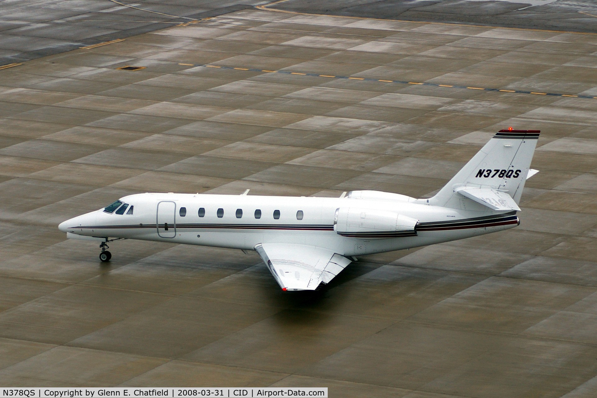 N378QS, 2006 Cessna 680 Citation Sovereign C/N 680-0103, Executive Jet 378 at Landmark taxiing to Runway 13