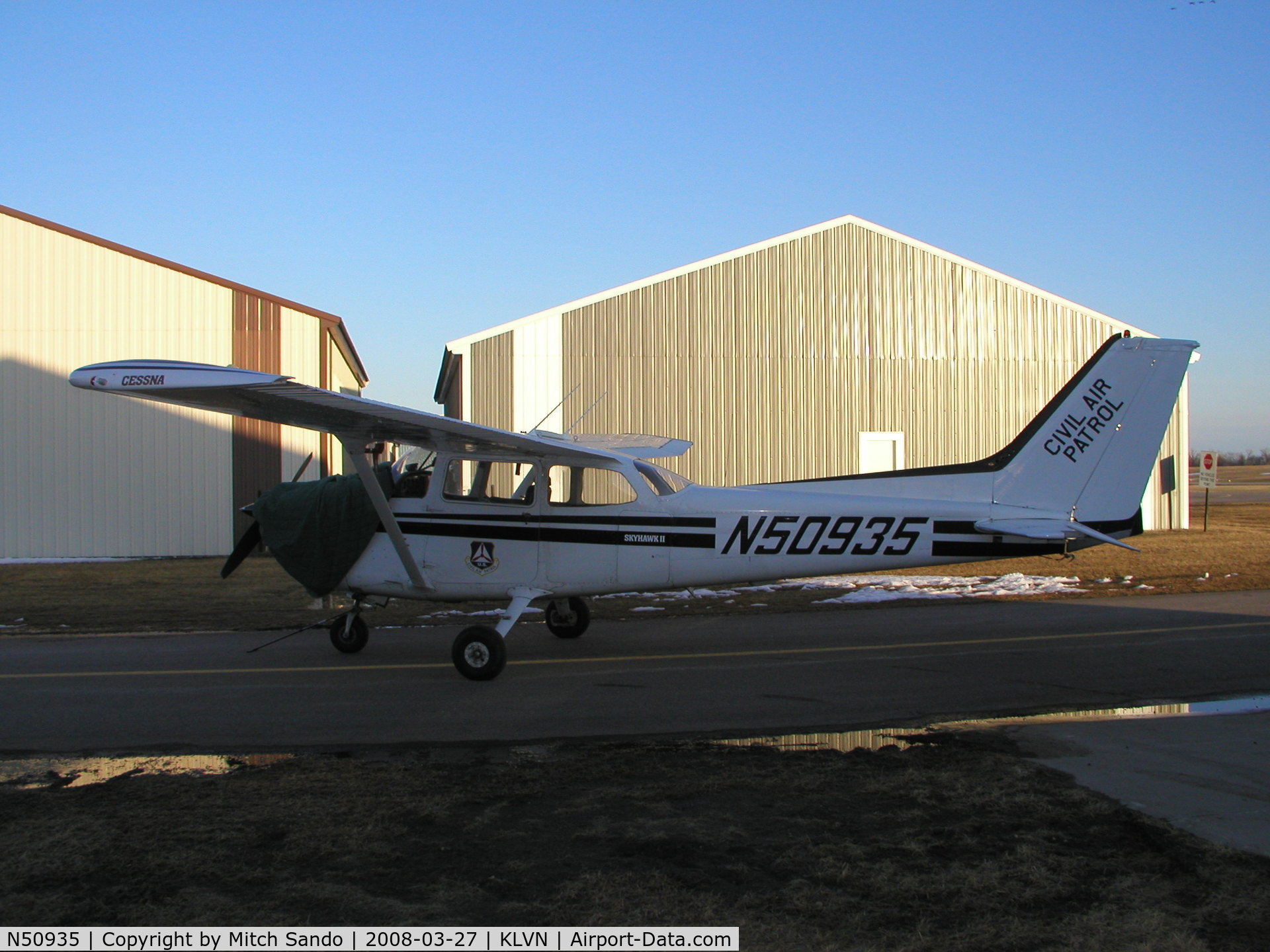 N50935, 1981 Cessna 172P C/N 17274365, Parked outside the hangar.