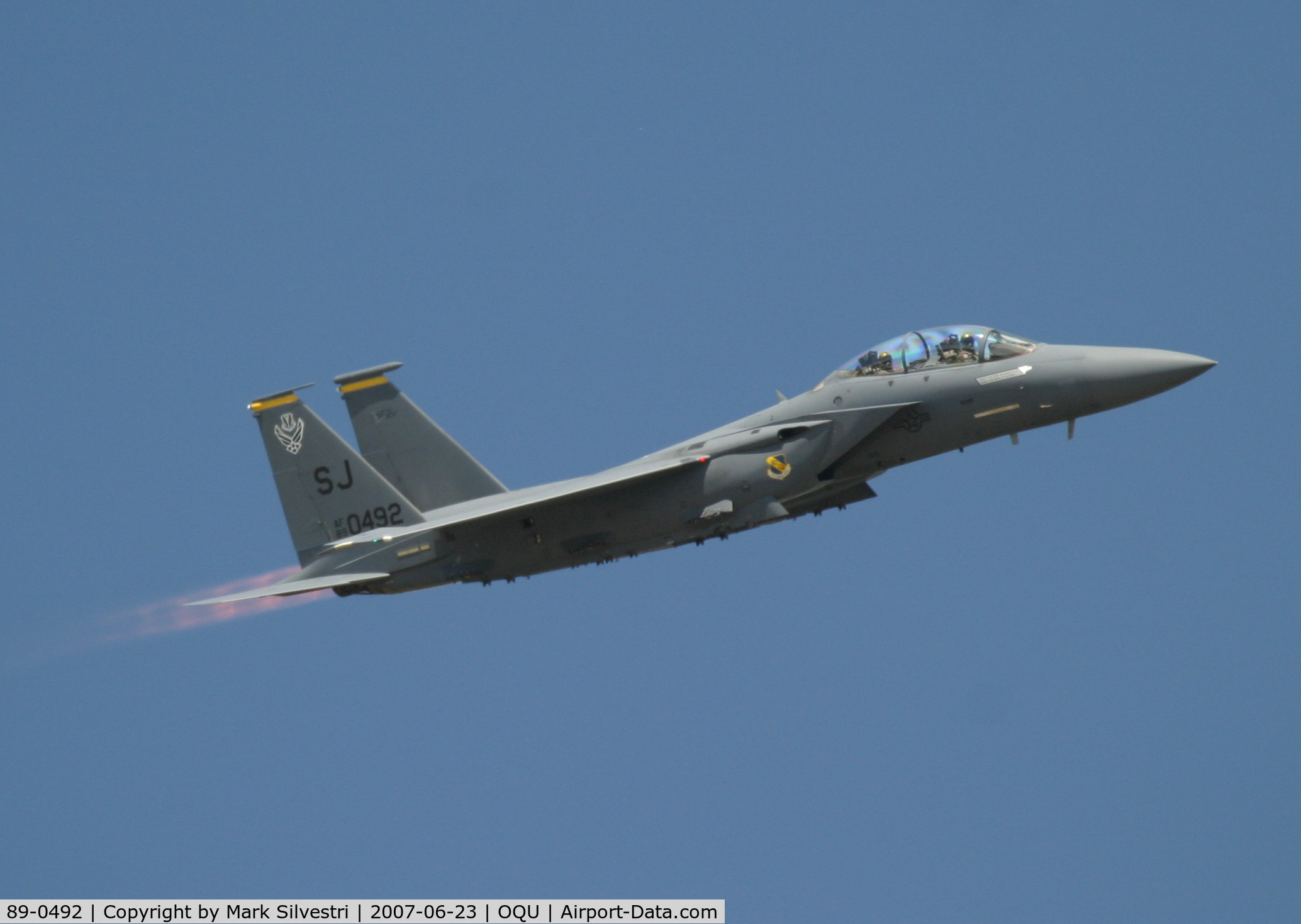 89-0492, 1989 McDonnell Douglas F-15E Strike Eagle C/N 1139/E114, Quonset Point, RI 2007