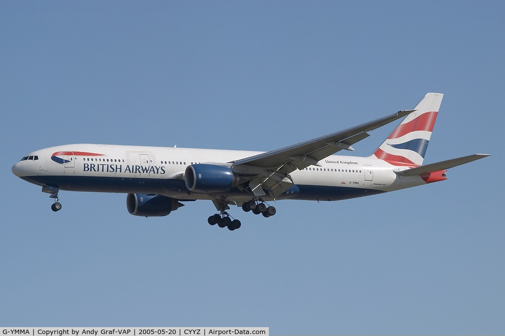G-YMMA, 1999 Boeing 777-236 C/N 30302, British Airways 777-200